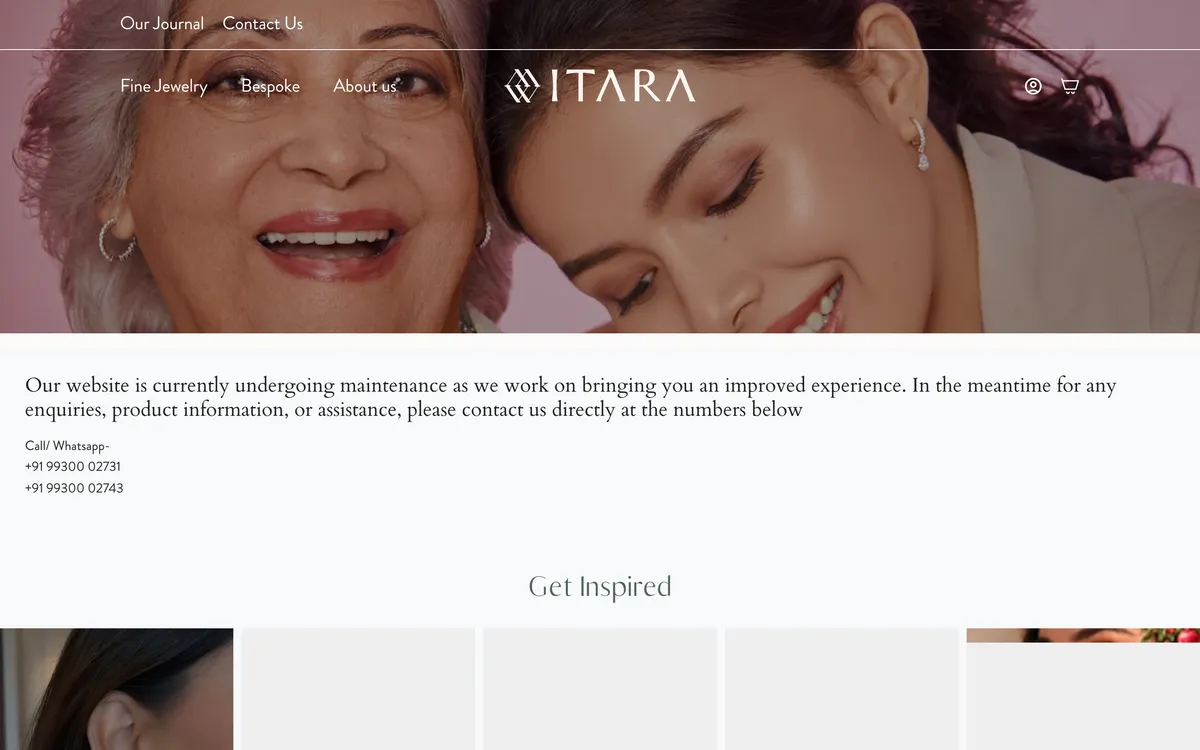 Itara Jewelry website