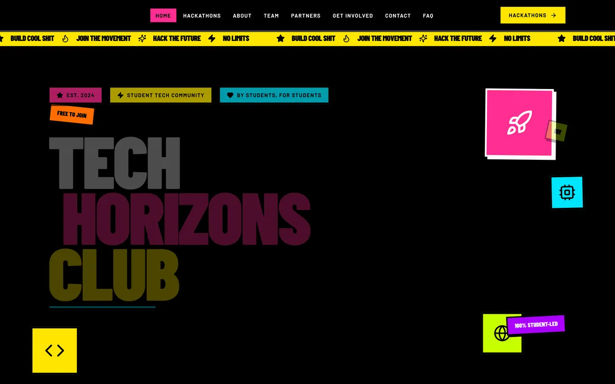 Tech Horizons Club website