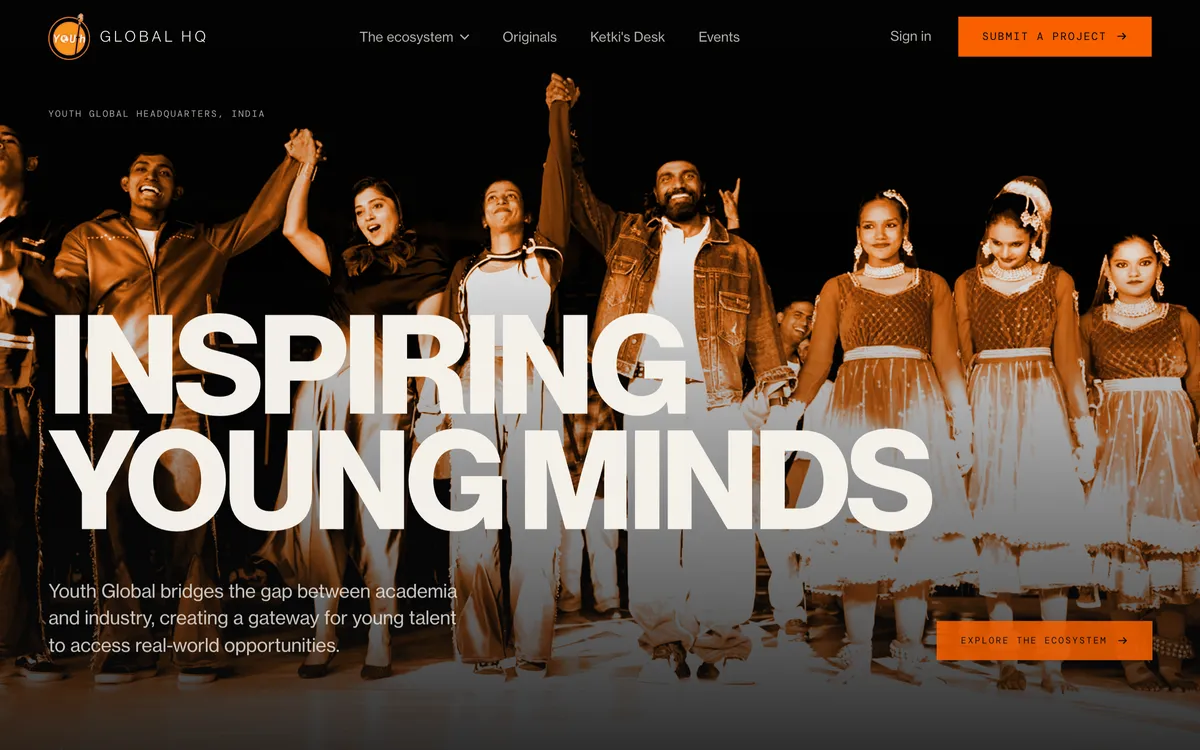Youth Global HQ website
